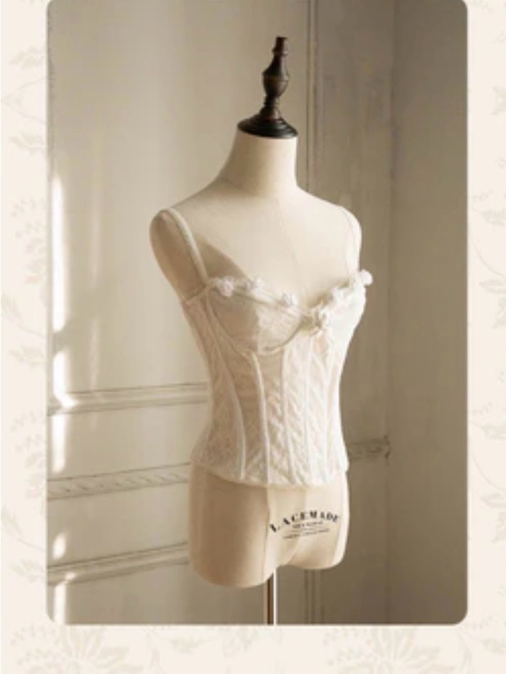 NWOT Lacemade Ivory Lace Bustier Corset Top